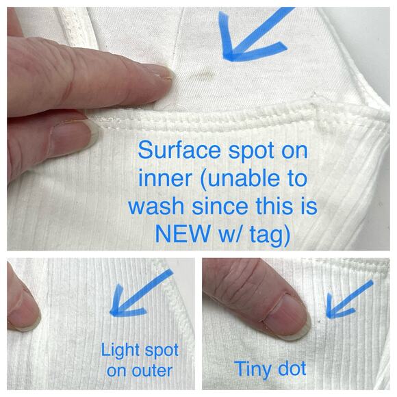 Jenni Intimates NWT Womens 2 Pack Padded Bralettes Adjustable Size L Angel White - Picture 4 of 7